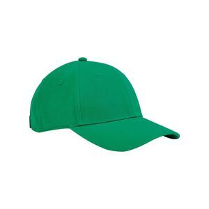 Beechfield Childrens/Kids Classic 6 Panel Natural Cotton Cap / Kelly Green